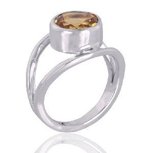 Citrine Gemstone 925 Sterling Silver Ring