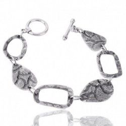 Sterling Silver Oxidise Cluster Bracelet
