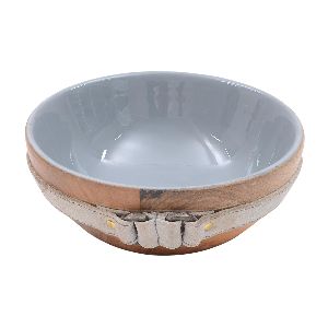 Decorative Wooden Serving Bowl