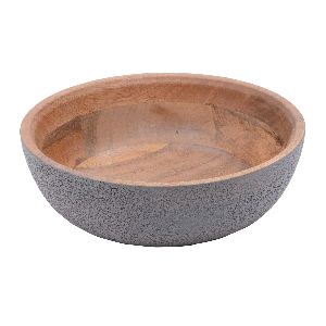 Elegant Wooden Serving Bowl Size