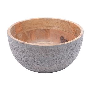 Wooden Round Serving Bowl