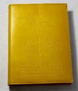 goat leather with banana tree embossed beautiful jouenal
