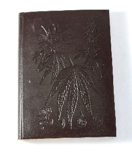 Hand bound goat leather journal in antique