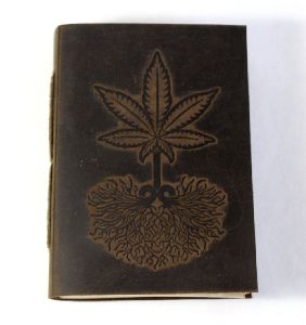 Hand crafted buffalo leather hand bound journal antique colour