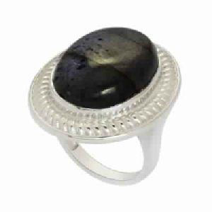 20X15 MM Lebradorite Oval Cab Sterling Silver Ring