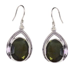 92.5 Sterling Silver Labradorite Wedding Pendant Set