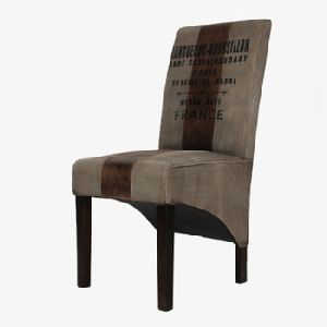 Vintage Industrial Canvas Leather Chair