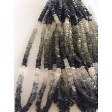 Black rutilated smooth square gemstone beads