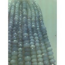 Blue chalcedony shaded roundel faceted beads