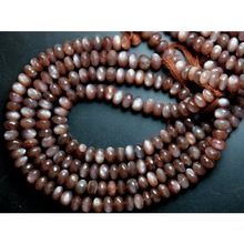 chocolate moon stone rondelle faceted beads
