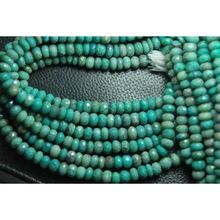 Chrysocolla faceted roundel faceted natural beads