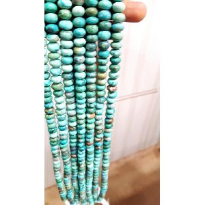 Chrysocolla smooth rondel gemstone natural beads