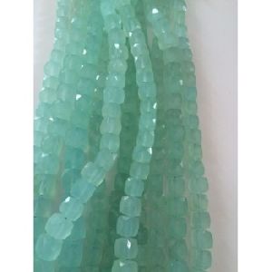 Died Peru chalcy faceted cubes beads
