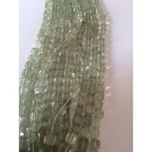 Green amethyst faceted box beads