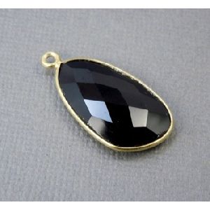Handmade Black onyx gemstone connectors