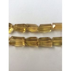 Honey quartz faceted tumbled stones
