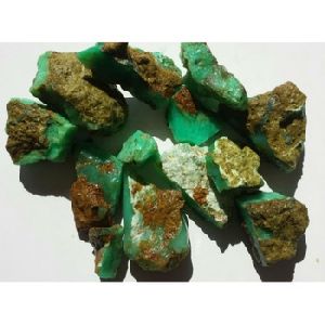 Minerals Chrysoprase rough stones