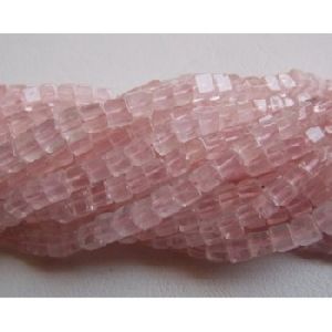 Rose quartz smooth box natural gemstone beads