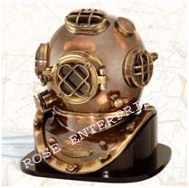 Diving/Divers Helmet with Wooden Base Mark V