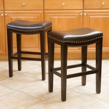 Leather Backless Counter Stool