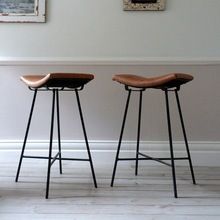 Simple Modern Design Industrial Leather Stool