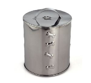 Stainless Steel Pet Canister Embossed