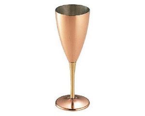 Copper  Goblet With Brass Stem