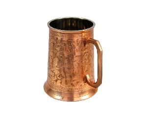 Embossed Designer Copper Mug for Moscow Mule