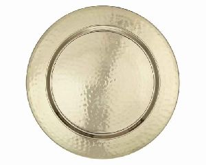 Gold Plated Hammered Charger Plate