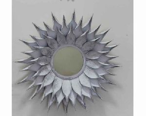 Metal Sun Mirror For Home Wall Decoration