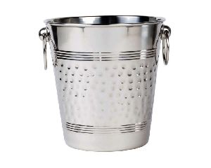 Stainless Steel Hammered Ice Bucket