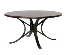 forged iron round 4 seater dining table
