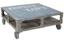 iron metal square coffee table with caster