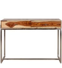 IRON WOODEN CONSOLE TABLE WITH DRAWERS