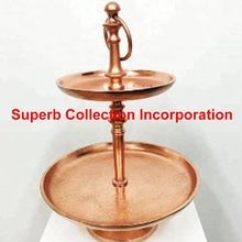 Copper Two Tier Cake Stand, Feature : Eco-Friendly, Stocked