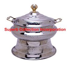 Narrow Line Embossed Round Chafing Dish