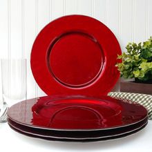 RED CHARGER PLATE