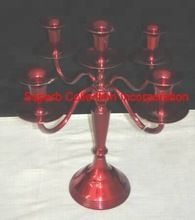 Red Five Arms Candelabra