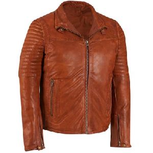 Mens Light Brown Leather Jacket