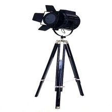 Nautical Black search light with black stand