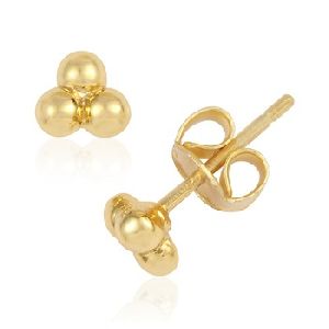 Gold Plated Small Silver Stud