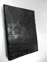black leather cover handmade notebook