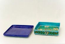 Blue pottery serving Tray