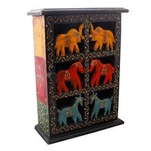 Floral Work and Animal Design Wooden Box