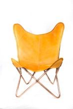 Genuine Leather seat unique style and design butterfly chair