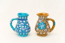 Handmade vintage ceramic blue pottery