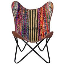 multicolor new design chindi butterfly chair