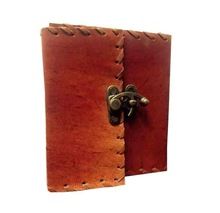 olorsncraft Genuine Leather Red Antique Look Buckle