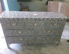 pearl inlay drawers chest table