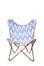 Vintage style canvas printed butterfly chair